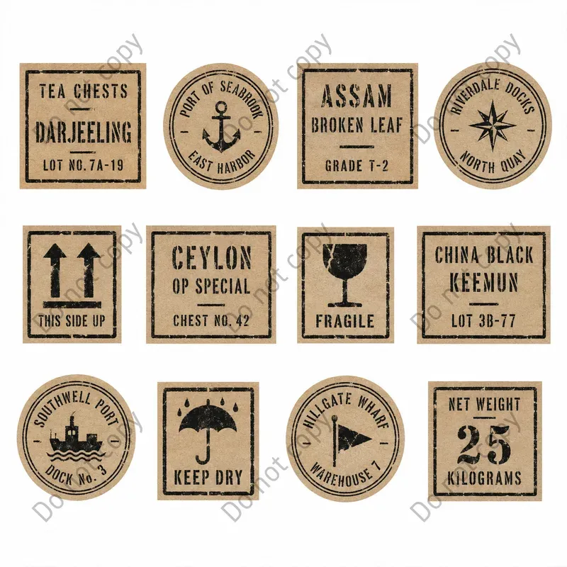 Shipping Stencil Label Sheets