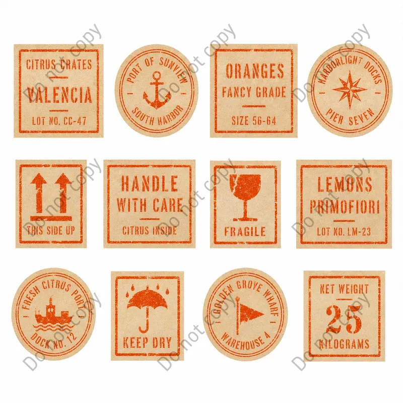 Shipping Stencil Label Sheets