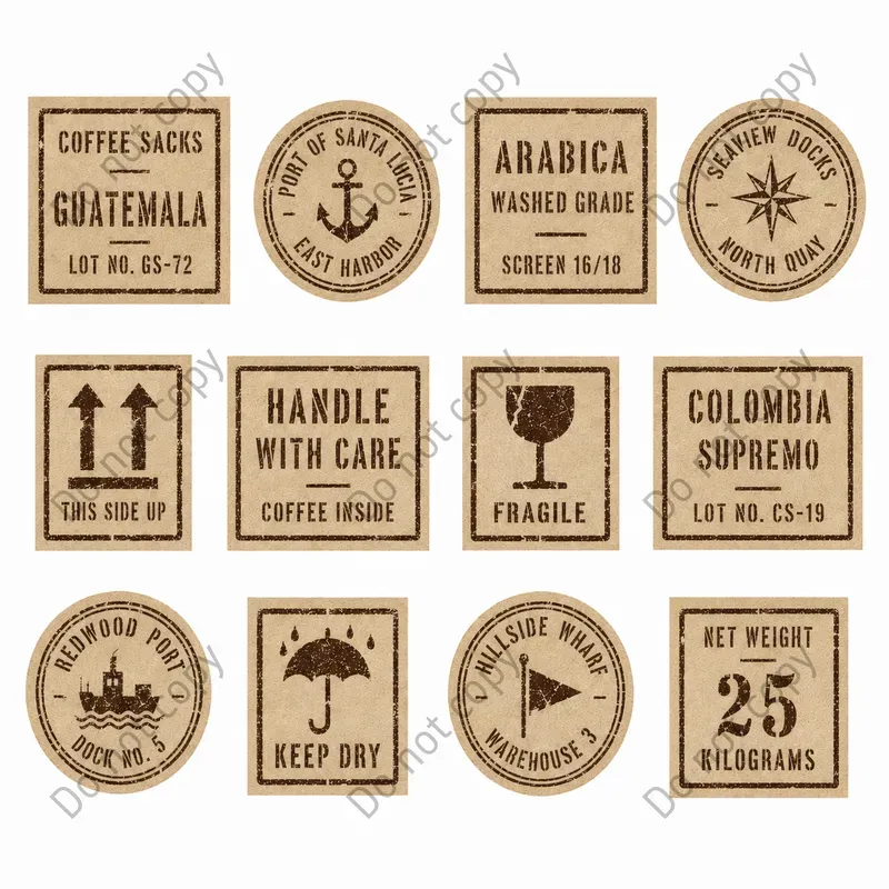 Shipping Stencil Label Sheets