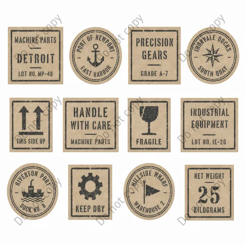 Shipping Stencil Label Sheets