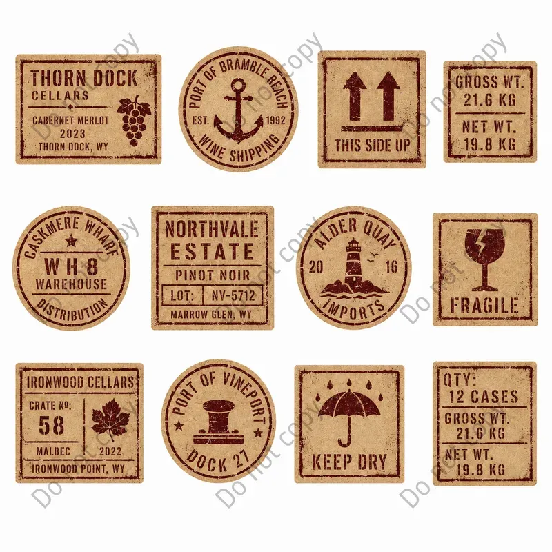 Shipping Stencil Label Sheets