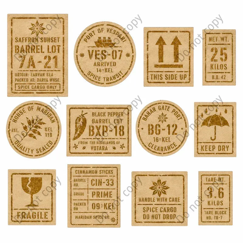 Shipping Stencil Label Sheets