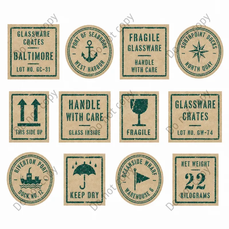 Shipping Stencil Label Sheets