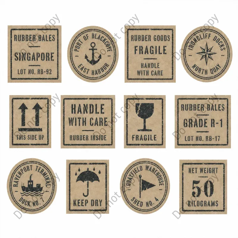 Shipping Stencil Label Sheets