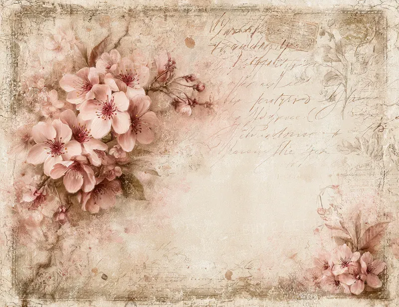 Pink Charm Double Spread Junk Journals