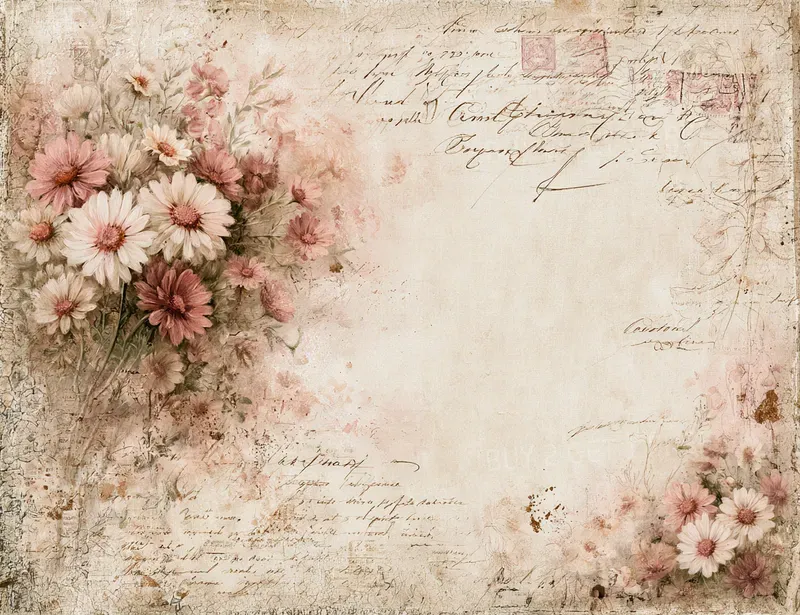 Pink Charm Double Spread Junk Journals