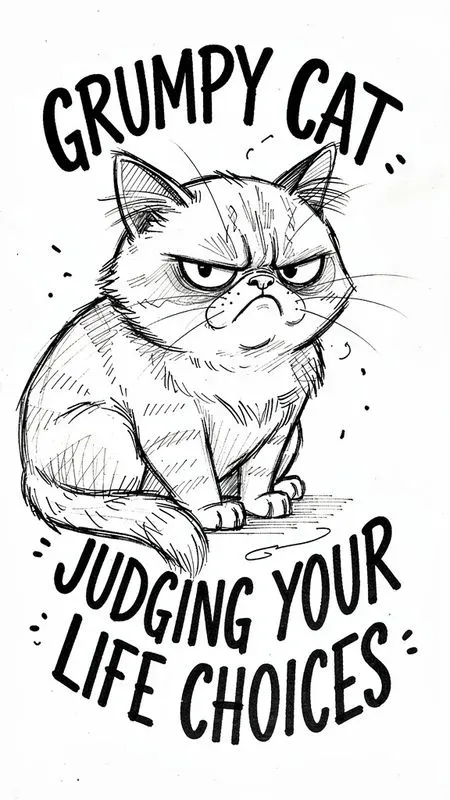 Expressive Ink Sketch Comedy Characters