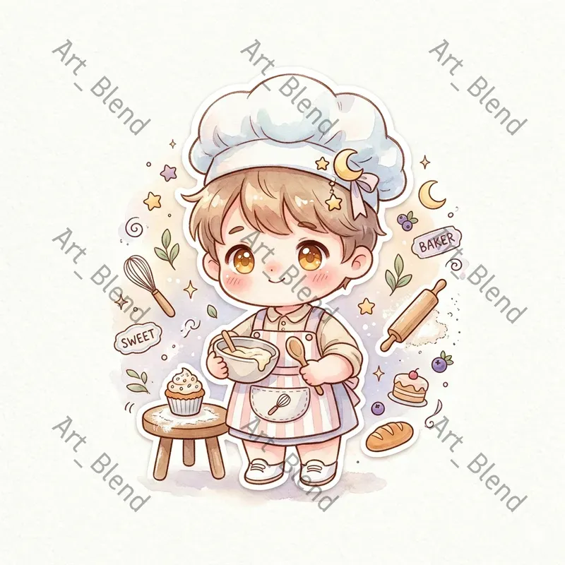 Viral Cute Chibi Stickers