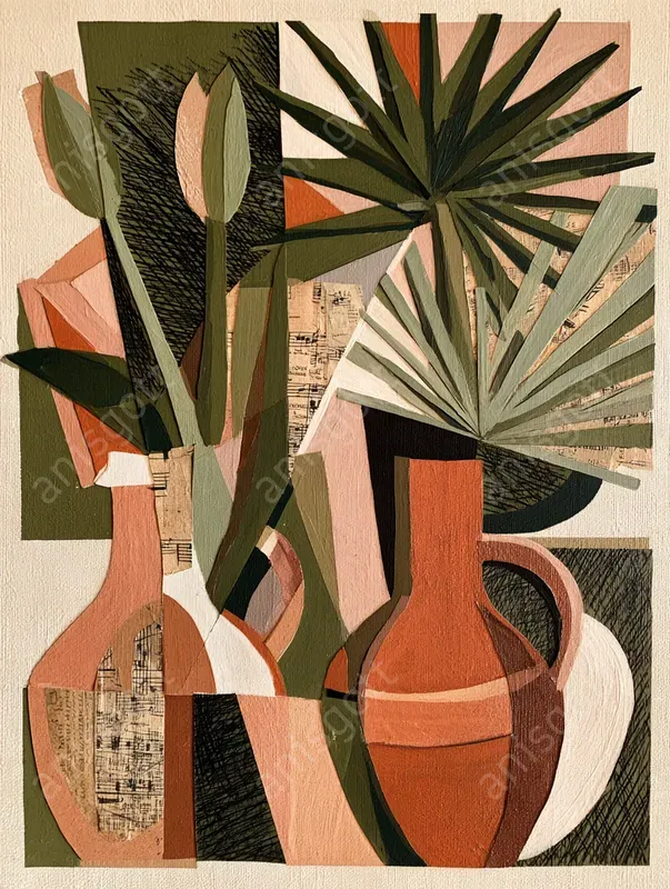 Modernist Cubist Collage Poster Decors