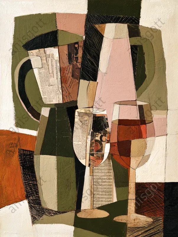 Modernist Cubist Collage Poster Decors