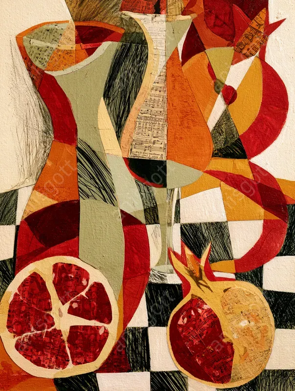 Modernist Cubist Collage Poster Decors