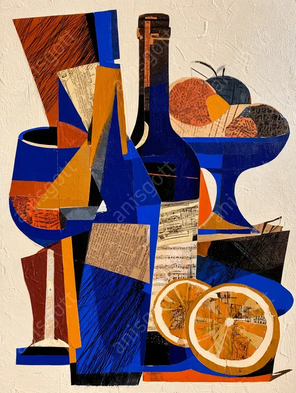 Modernist Cubist Collage Poster Decors