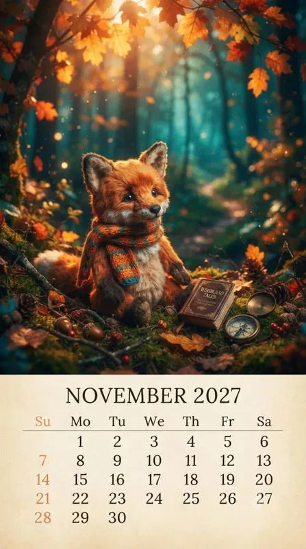 Cinematic Stuffed Animals 2027 Calendars