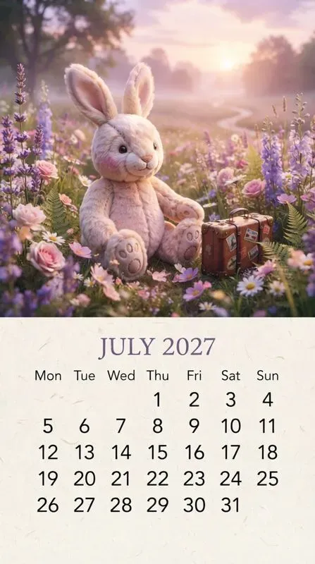 Cinematic Stuffed Animals 2027 Calendars