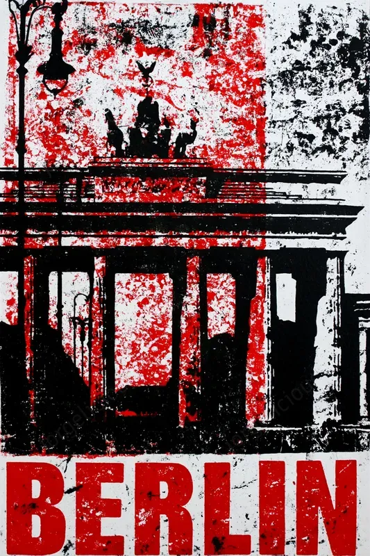Distressed Screen Print Travel Posters