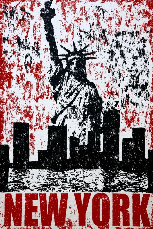 Distressed Screen Print Travel Posters