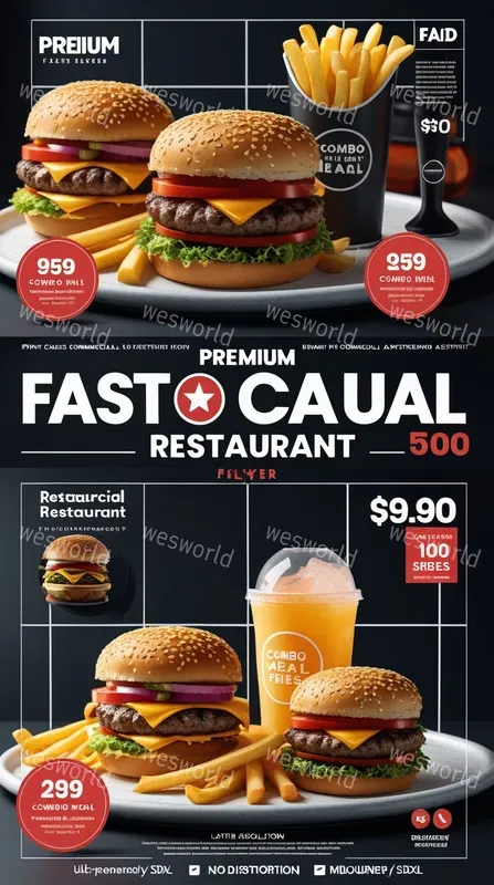 Menu List Restaurant Bbq Flyers Premium