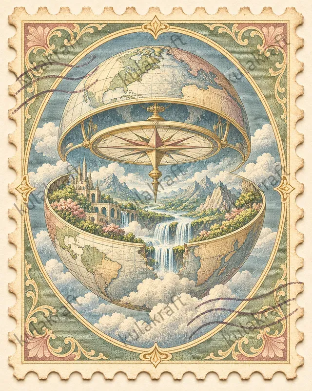 Impossible World Stamp Art Prints