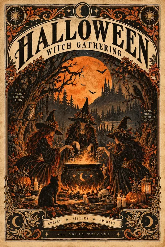 Halloween Vintage Poster Generator