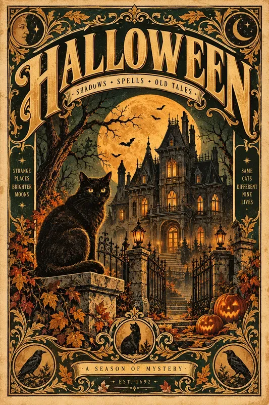 Halloween Vintage Poster Generator