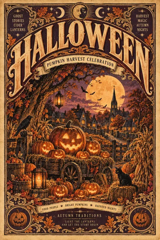 Halloween Vintage Poster Generator