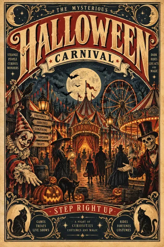 Halloween Vintage Poster Generator