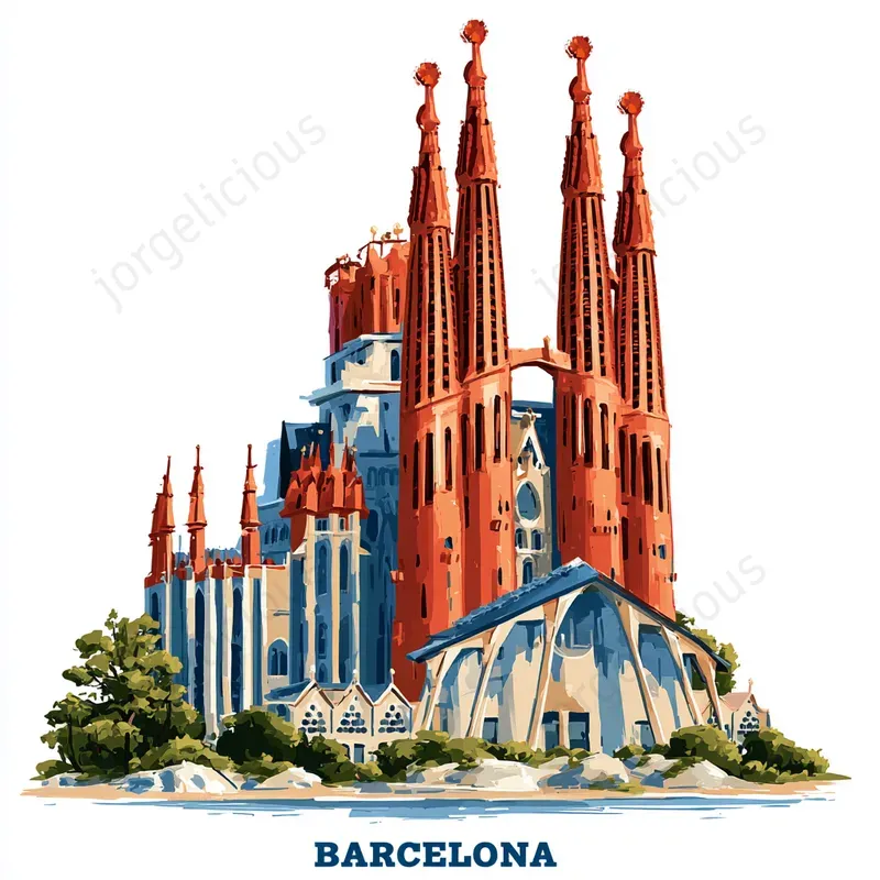 Clean Landmark Travel Stickers