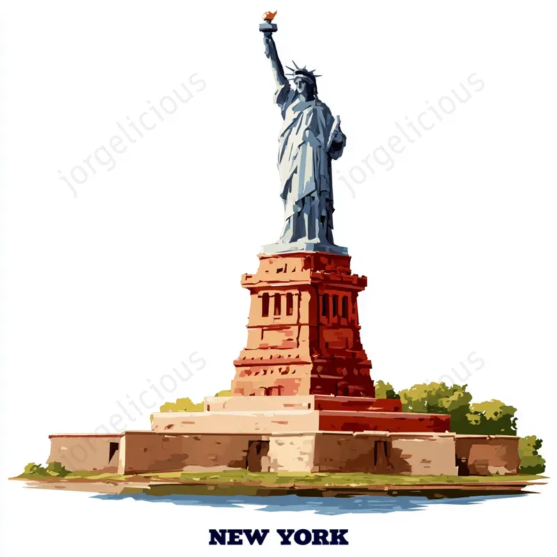 Clean Landmark Travel Stickers