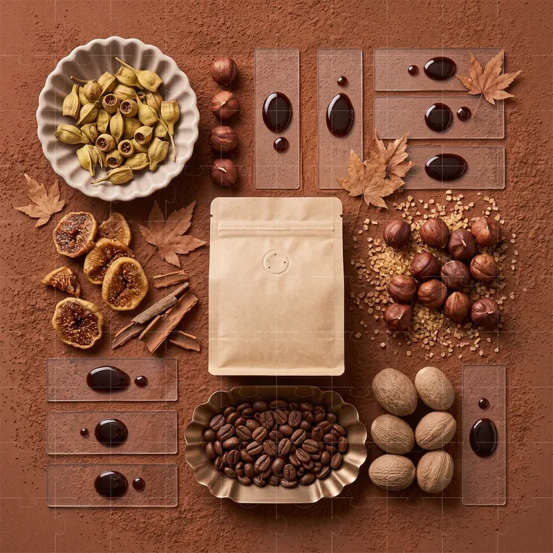 Autumn Mocha Deconstructed Flat Lays