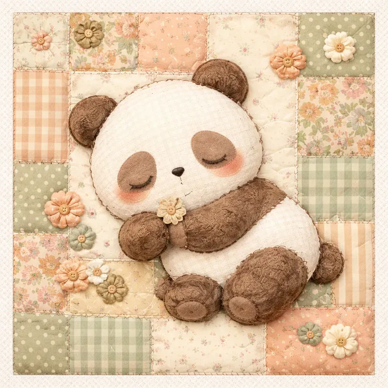 Handmade Quiltstyle Animal Illustrations