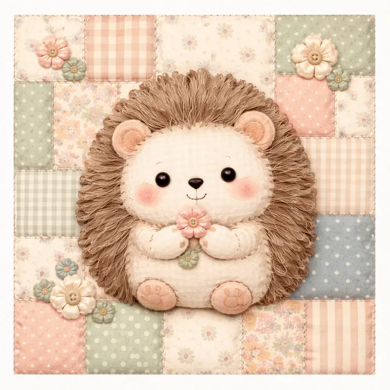 Handmade Quiltstyle Animal Illustrations