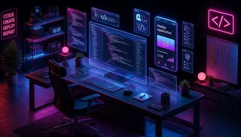 3d Cyberpunk Coding Banners
