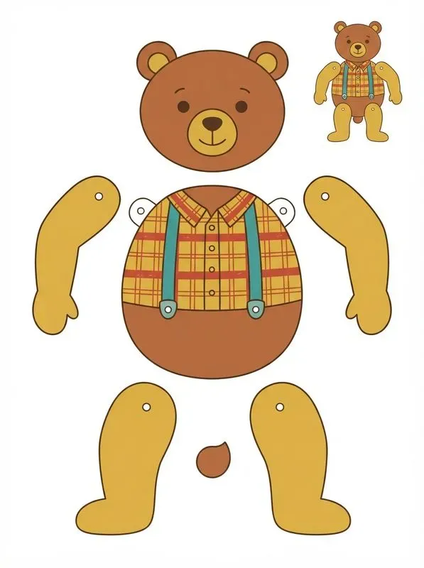 Jointed Animal Paper Puppet Sheets