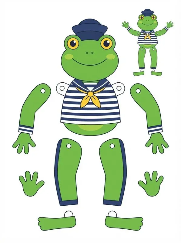 Jointed Animal Paper Puppet Sheets