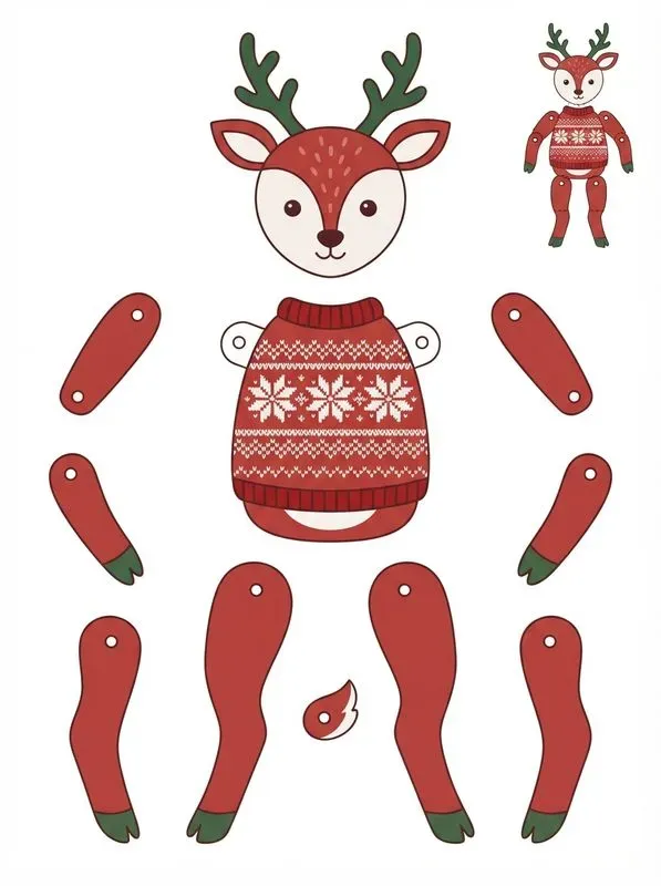 Jointed Animal Paper Puppet Sheets