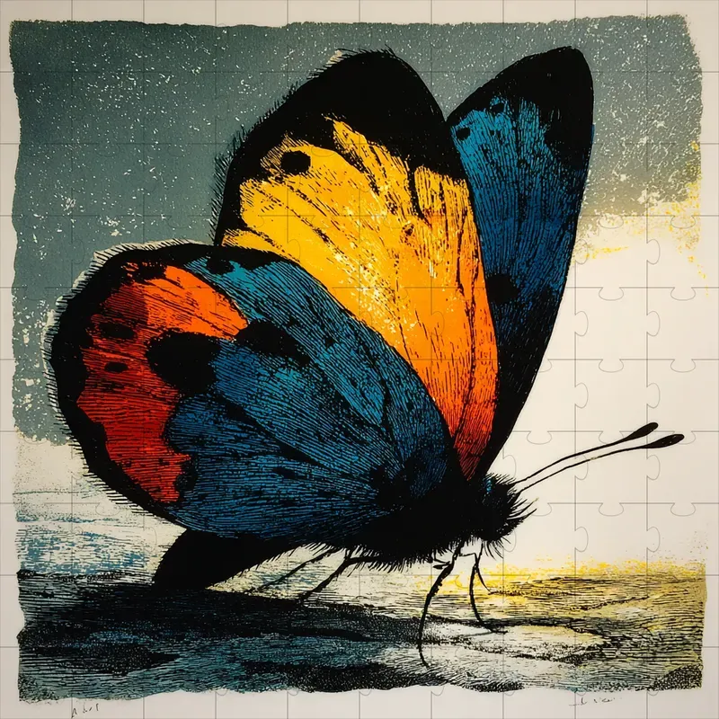 Litho Ink Silhouette Dusk Glows