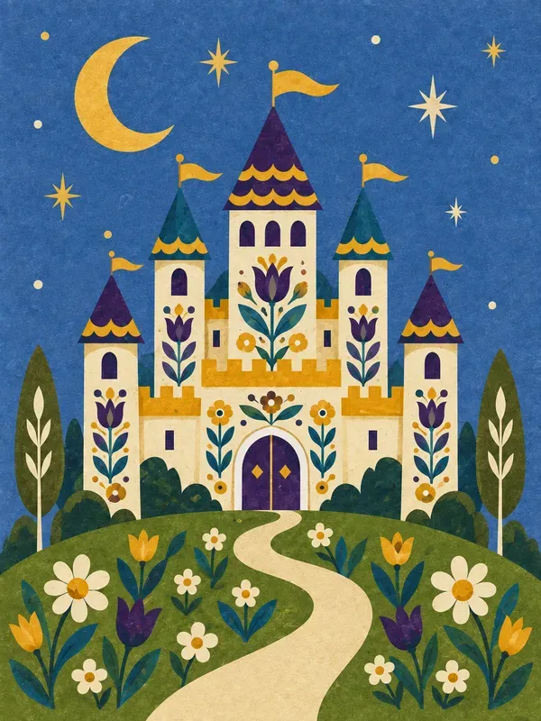 Retro Midcentury Folk Vector Art