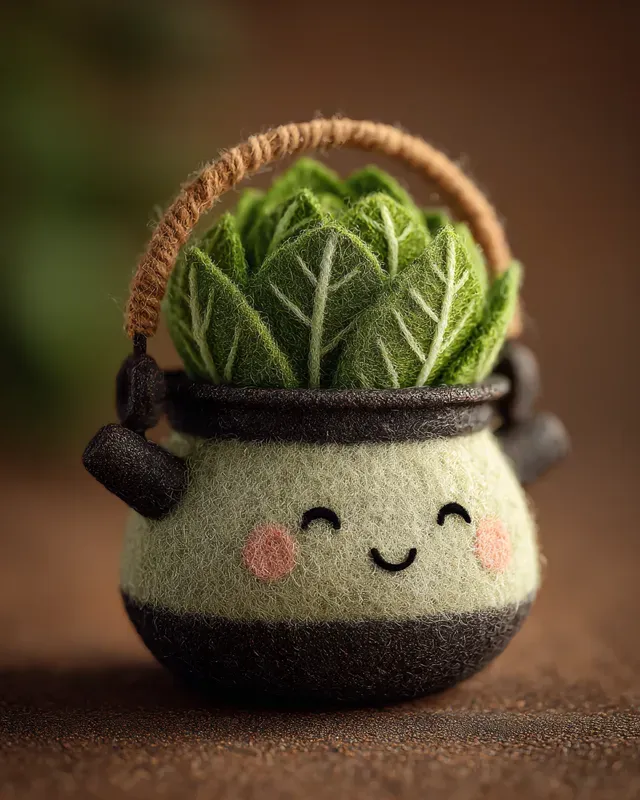 Kawaii Felt Sukiyaki Mascots