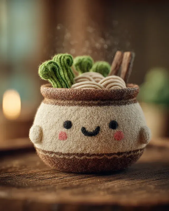 Kawaii Felt Sukiyaki Mascots