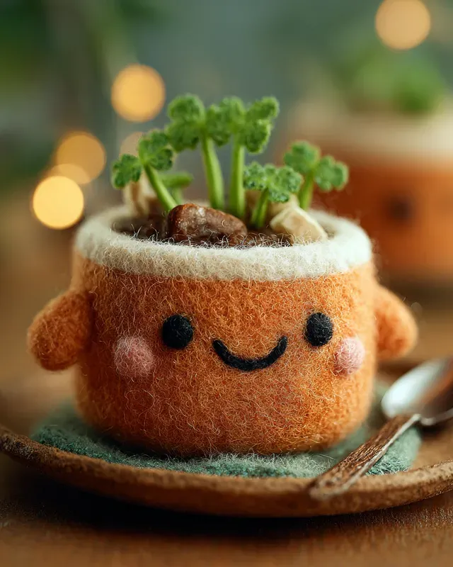 Kawaii Felt Sukiyaki Mascots