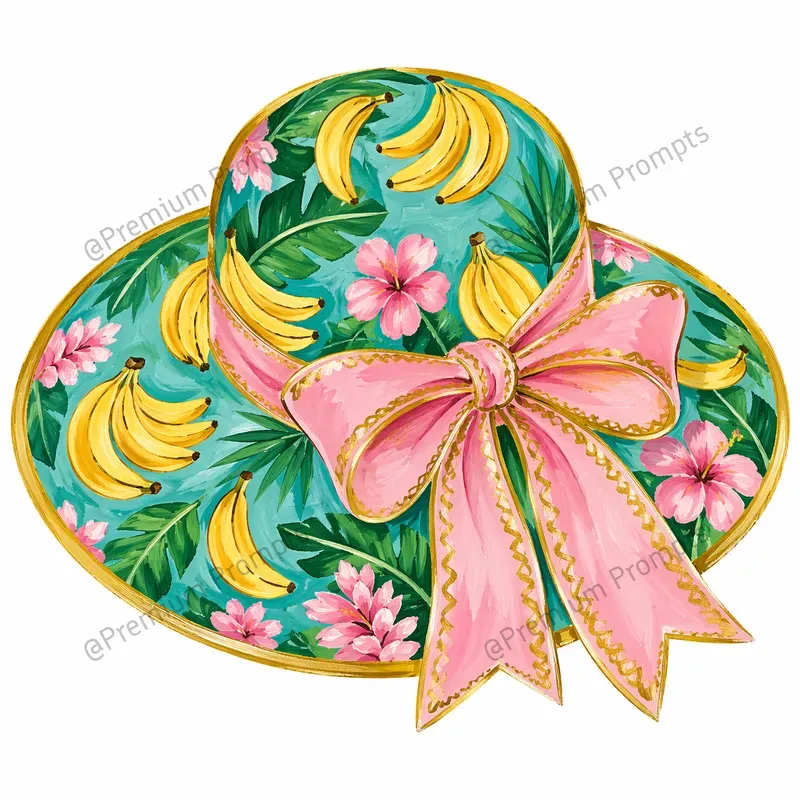 Tropical Chic Summer Gouache Cliparts