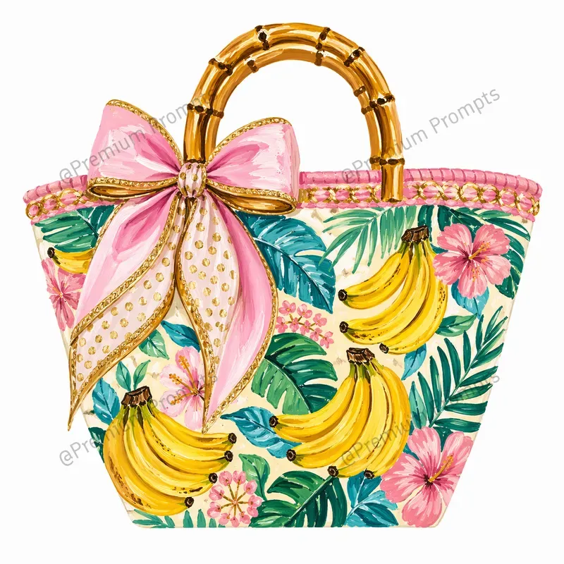 Tropical Chic Summer Gouache Cliparts