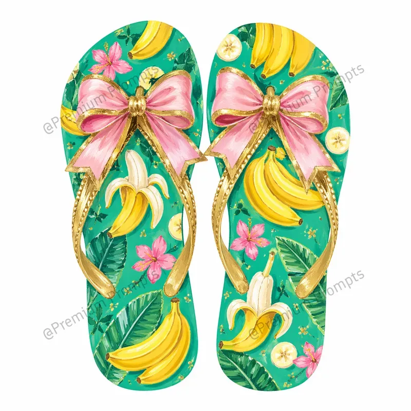 Tropical Chic Summer Gouache Cliparts