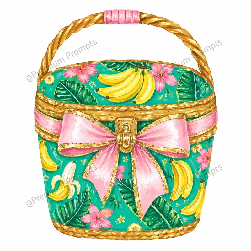 Tropical Chic Summer Gouache Cliparts