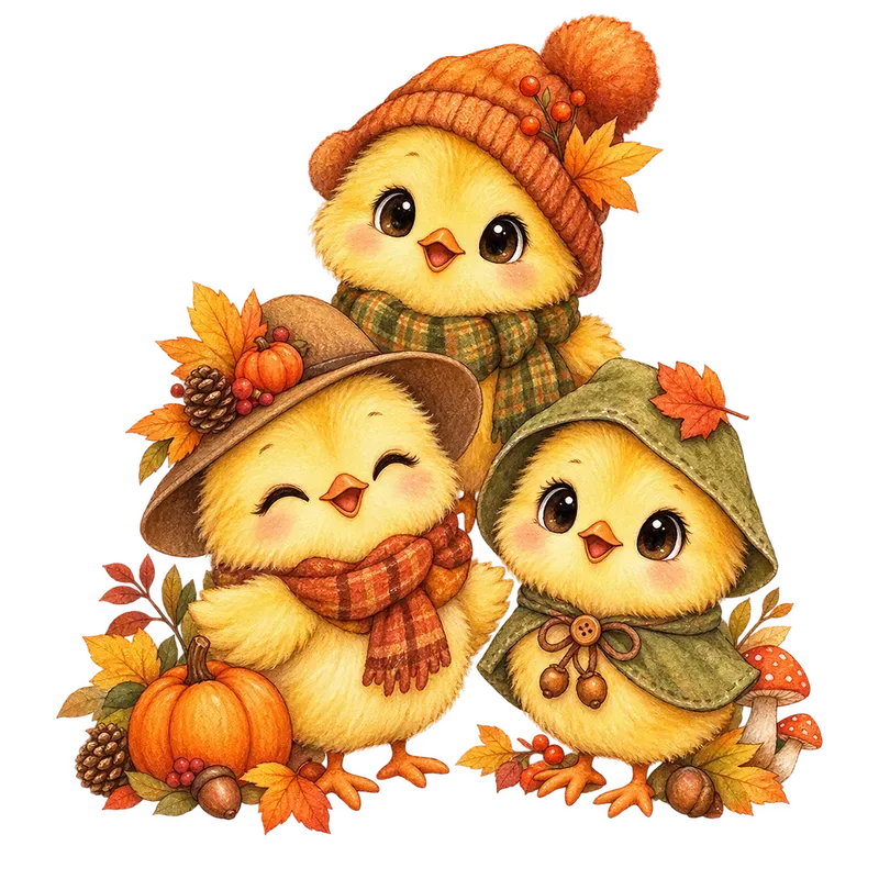 Cute Autumn Storybook Characters