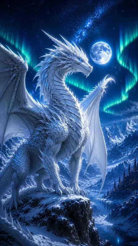 Fantasy Characters On Snowy Mountains