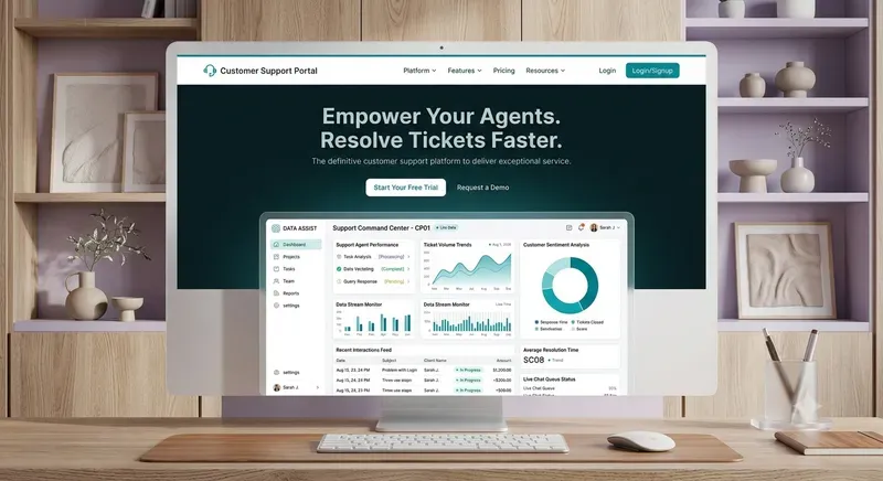 Saas Dashboard Landing Page Mockups Pack