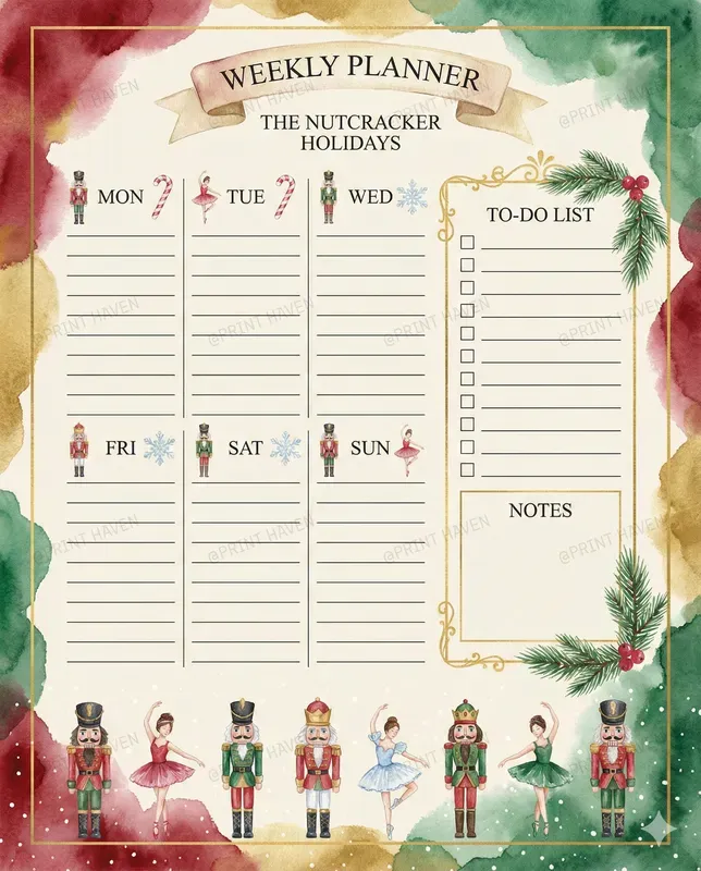 Customizable Weekly Holiday Planners Pro