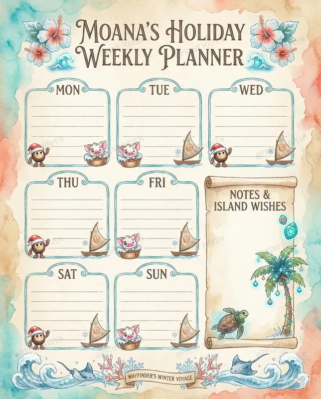 Customizable Weekly Holiday Planners Pro