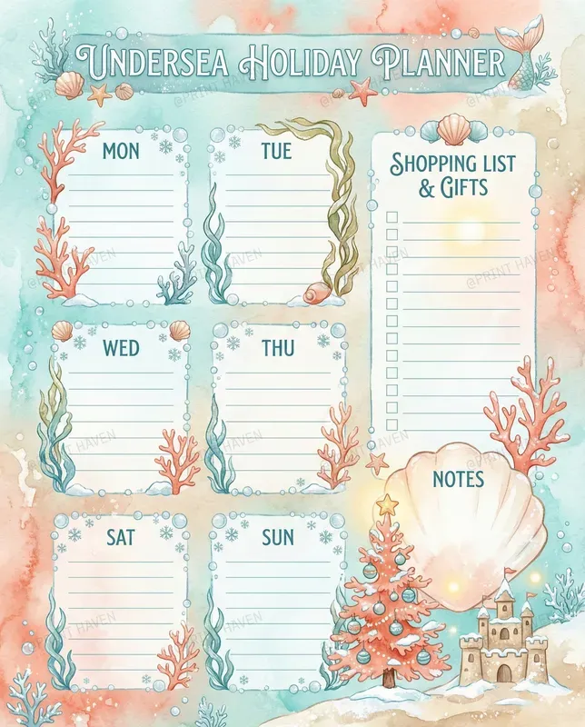 Customizable Weekly Holiday Planners Pro